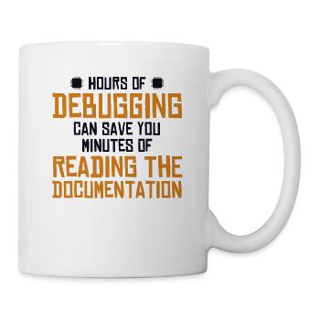 Hours Of Debugging Software Engineer Developer - Mug - white - Right