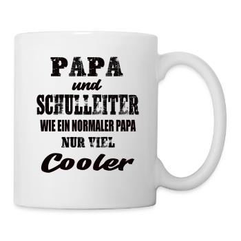 Papa und Schulleiter - Tasse - Weiß - Rechts