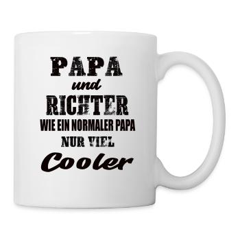 Papa und Richter - Tasse - Weiß - Rechts