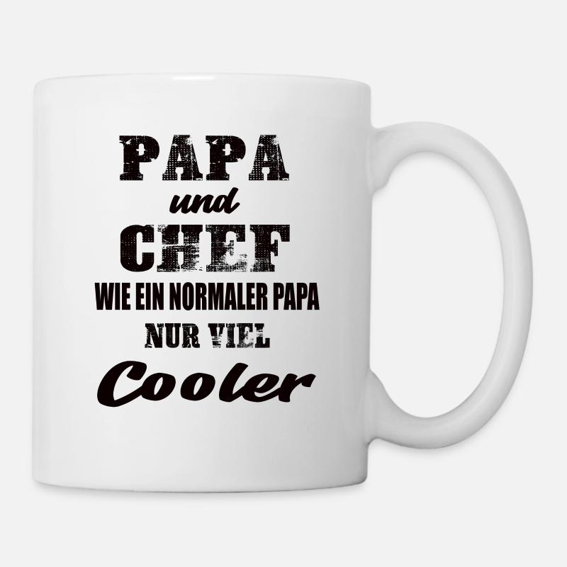 Papa und Chef - Tasse - Weiß