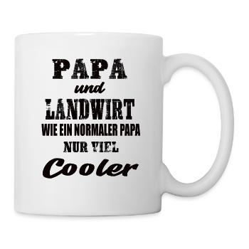 Papa und Landwirt - Tasse - Weiß - Rechts