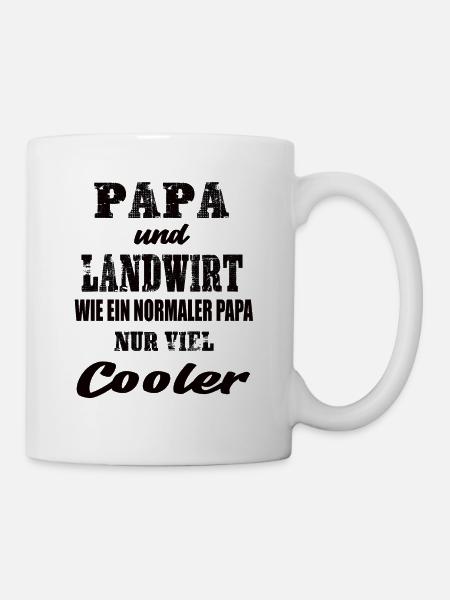 Papa und Landwirt - Tasse - Weiß