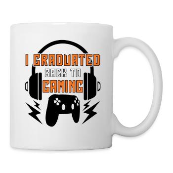 Bye School Graduation Graduate Gamer Gaming - Mug - white - Right