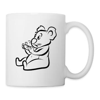 Koalified Gamer - Lustiger Cartoon Koala - Tasse - Weiß - Rechts
