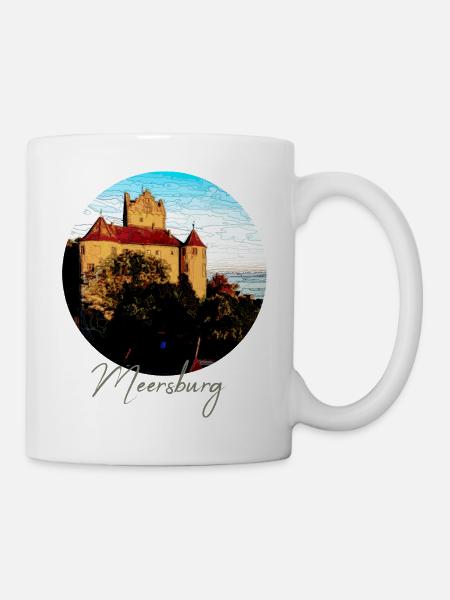 Meersburg,burg,idylle,landschaft,natur - Tasse - Weiß