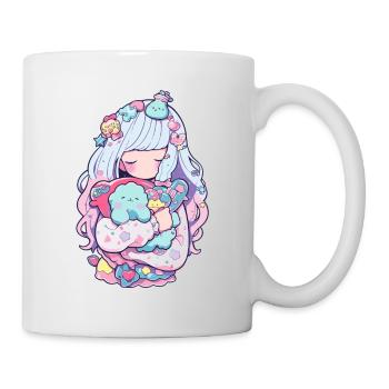 Kawaii Anime Sleepshirt for Manga Fans and Otakus - Mug - white - Right