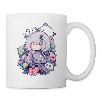 Chemise de nuit kawaii pour les amateurs de manga et d’anime - Mug blanc - blanc - Droite