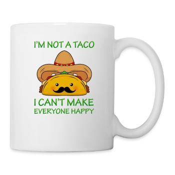 Taco Tortilla Mais Mexiko Essen I Geschenk - Tasse - Weiß - Rechts
