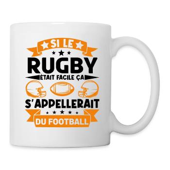 Cadeau rugbyman. cadeau rugby France. rugby fan . - Mug blanc - blanc - Droite
