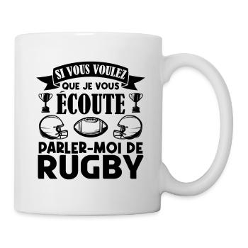 Rugbyman cadeau Cadeau fan du rugby. joueur rugby - Mug blanc - blanc - Droite