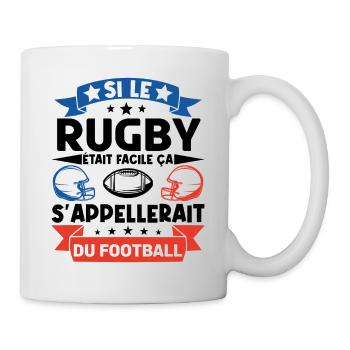 Cadeau rugbyman. cadeau rugby France. rugby fan . - Mug blanc - blanc - Droite