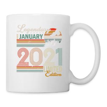 Legendär seit Januar 2021 - Tasse - Weiß - Rechts