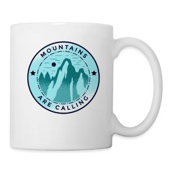 The Mountains are Calling Mountain Quotes - Tasse - Weiß - Rechts