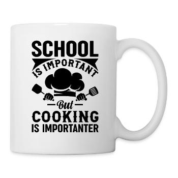 School Is Important But Cooking Is Importanter Che - Mug - white - Right