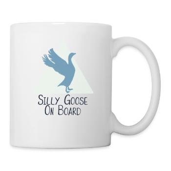 Oie idiote à bord - Mug blanc - blanc - Droite