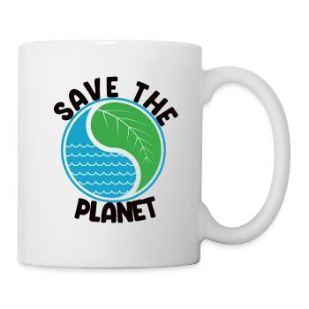 Save The Planet - Tasse - Weiß - Rechts