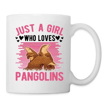 Pangolin Mädchen Schuppentier - Tasse - Weiß - Rechts