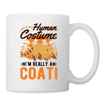 Coati Human Costume Halloween Coati Proboscis Bear - Mug - white - Right