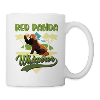 Red Panda Whispering Cat Bear - Mug - white - Right