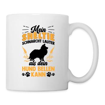 Shetland Sheepdog schnarcht lauter Sheltie - Tasse - Weiß - Rechts