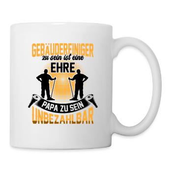 Gebäudereiniger sein ist eine Ehre Fensterputzer - Tasse - Weiß - Rechts