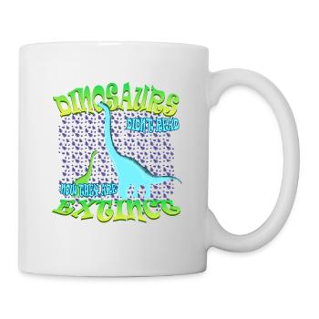DINOSAURE N’a pas lu 5 - Mug blanc - blanc - Droite