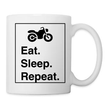 Cool "Ride Sleep Repeat" design for him and her - Mug - white - Right