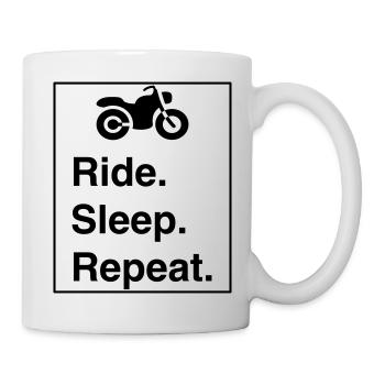 Cool "Ride Sleep Repeat" design for him and her - Mug - white - Right