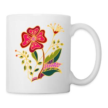 Fleur - Mug blanc - blanc - Droite