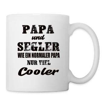 Papa und Segler Segeln Regatta Segeln Segelboot - Tasse - Weiß - Rechts