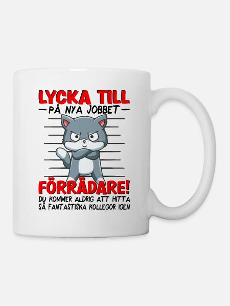Jobbbyte Nytt jobb Farvälgåva Lycka till - Mugg - vit