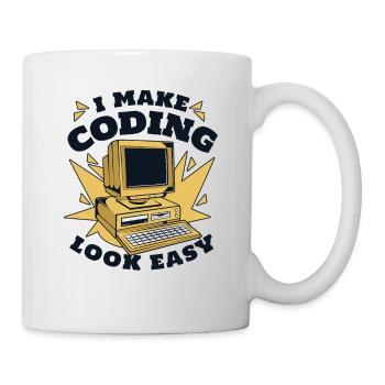 I Make Coding Look Easy Developer Coder - Tasse - Weiß - Rechts