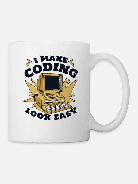 I Make Coding Look Easy Developer Coder - Tasse - Weiß
