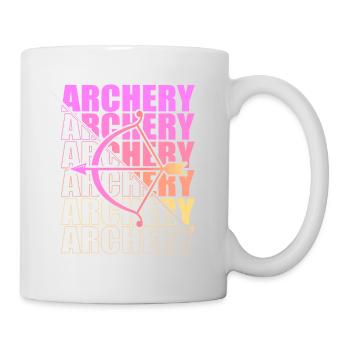 Bogensport Bogenschütze Bogenschießen Pfeil Bogen - Tasse - Weiß - Rechts