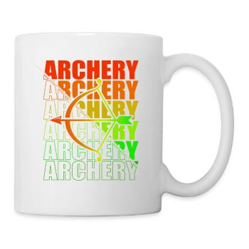 Bogensport Bogenschütze Bogenschießen Pfeil Bogen - Tasse - Weiß - Rechts