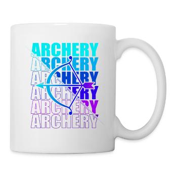 Bogensport Bogenschütze Bogenschießen Pfeil Bogen - Tasse - Weiß - Rechts