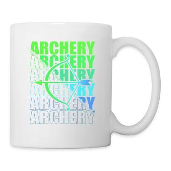 Bogensport Bogenschütze Bogenschießen Pfeil Bogen - Tasse - Weiß - Rechts