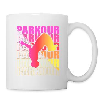 Parkour, Freerunning, Street Workout, Acrobatic - Tasse - Weiß - Rechts