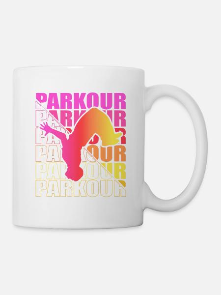 Parkour, Freerunning, Street Workout, Acrobatic - Tasse - Weiß