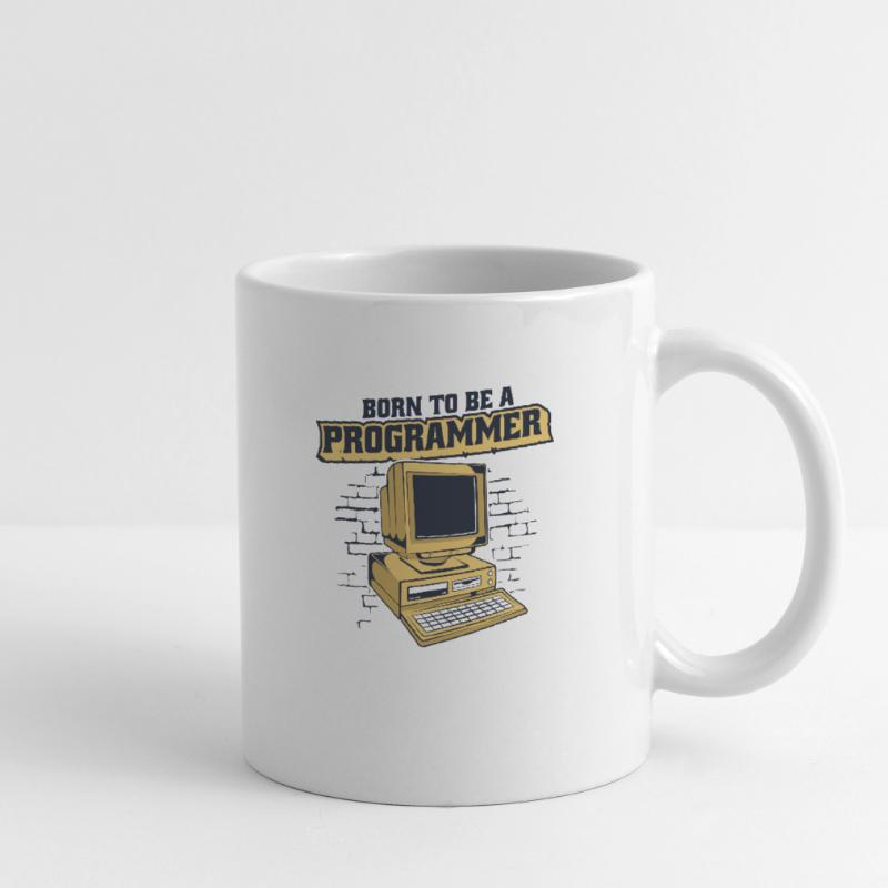 Né pour être un programmeur Développeur Coder Mug blanc