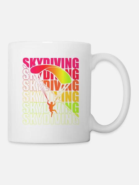 Skydive Freefly Fallschirmspringer Chemise Parachutisme - Mug blanc - blanc