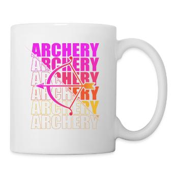Bogensport Bogenschütze Bogenschießen Pfeil Bogen - Tasse - Weiß - Rechts