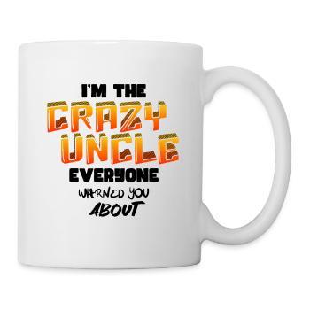 Je suis l’oncle fou Tout le monde vous a prévenu sur 3 - Mug blanc - blanc - Droite
