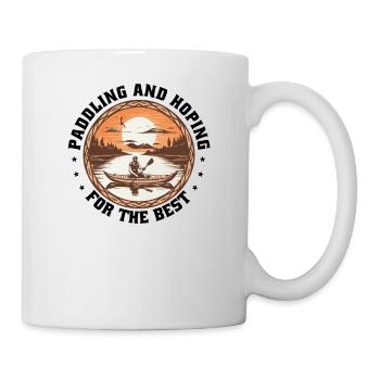 Kanu Canadier-Canoe Kajak Paddle-hoping - Tasse - Weiß - Rechts