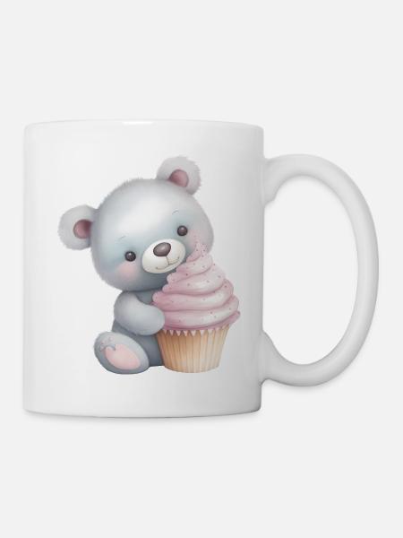 Teddy Bär Cupcake - Tasse - Weiß