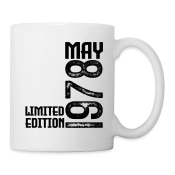 Geschenk Mai 1978. Jubiläum Mai 1978. Mai 1978. - Tasse - Weiß - Rechts