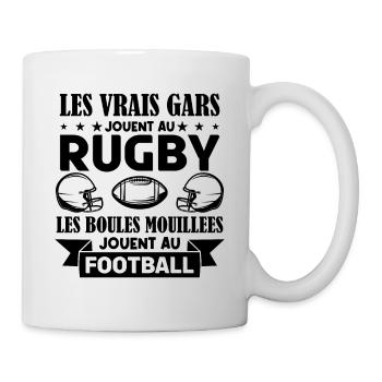 Cadeau rugbyman, cadeau Fan de rugby.Rugby. - Mug blanc - blanc - Droite