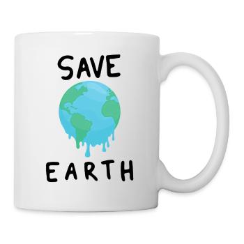 Save Earth Klimawandel Nachhaltig - Tasse - Weiß - Rechts