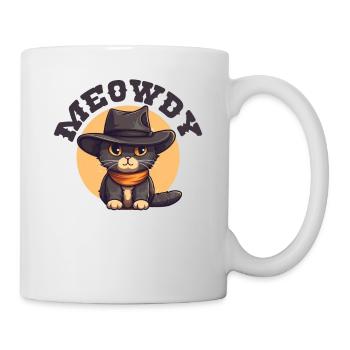 Meowdy Howdy Katze Cowboyhut süße Katzen - Tasse - Weiß - Rechts