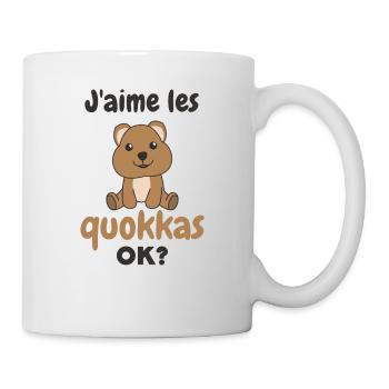 Ich mag Quokkas ok? Süßer Quokka - Tasse - Weiß - Rechts
